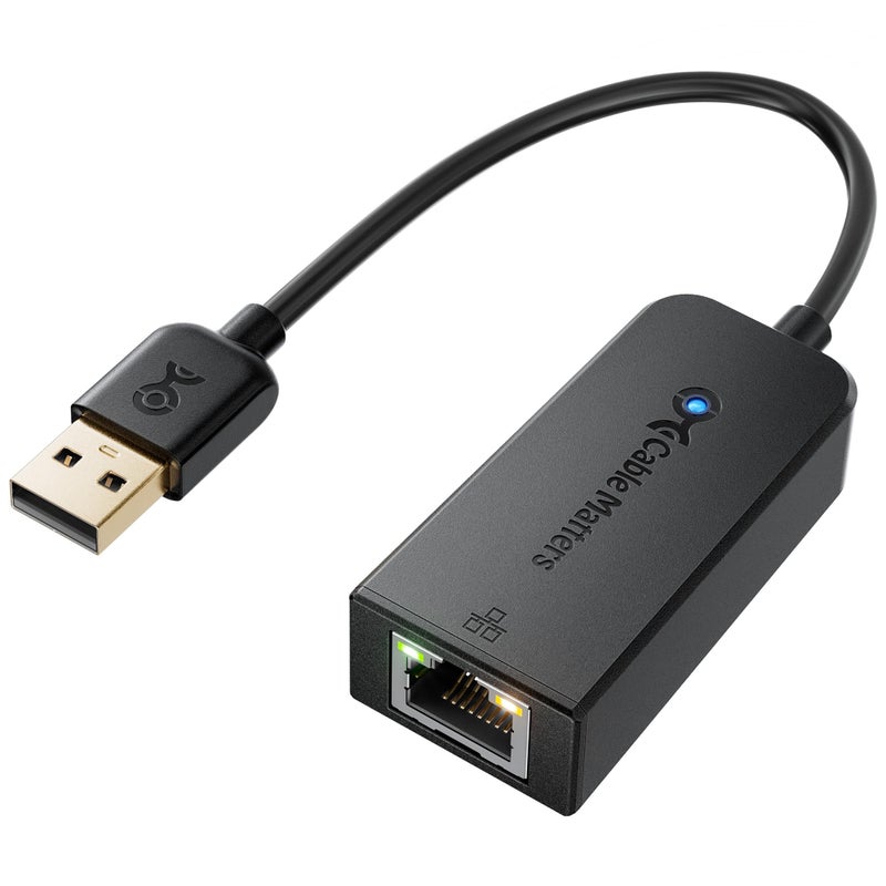 Cable Matters Plug & Play USB to Ethernet Adapter with PXE, MAC Address Clone Support (Ethernet to USB 2.0 Adapter for Laptop) Supporting 10/100 Mbps Network - Image 1